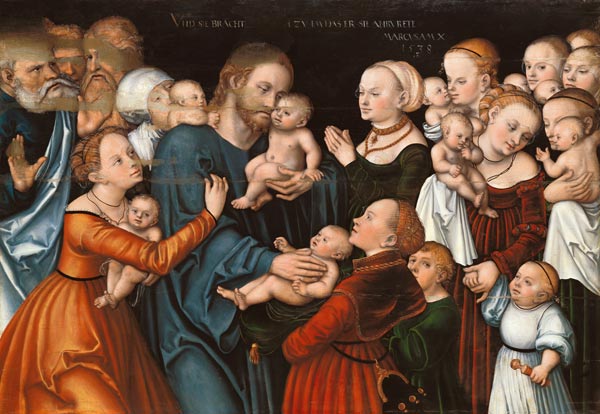 Suffer the Little Children to Come Unto Me from Lucas Cranach d. Ä.