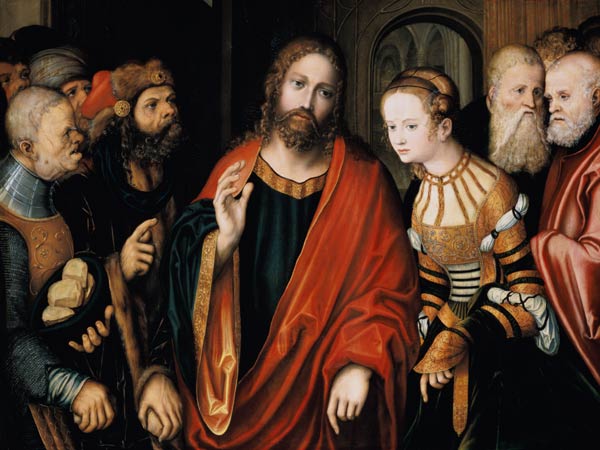 Christ and the Woman Taken in Adultery from Lucas Cranach d. Ä.