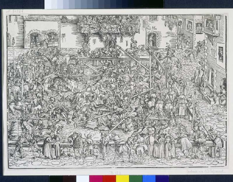 Das Turnier am Marktplatz. from Lucas Cranach d. Ä.