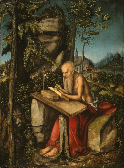 Saint Jerome in a Rocky Landscape from Lucas Cranach d. Ä.