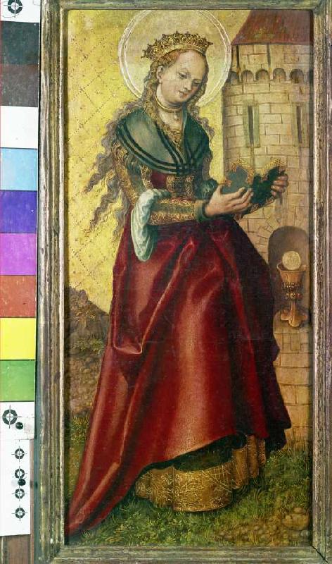 Die heilige Barbara. from Lucas Cranach d. Ä.