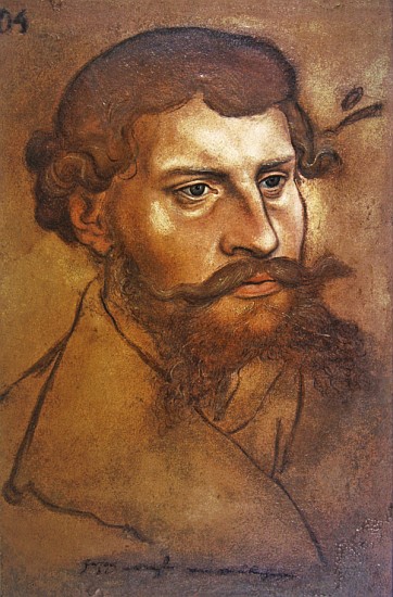Ernest I, Duke of Brunswick-Lueneburg (crayon & w/c) from Lucas Cranach d. Ä.