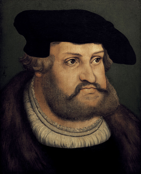 Frederick III , Portrait from Lucas Cranach d. Ä.