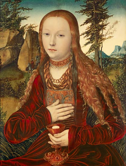 Die hl. Barbara auf der Rasenbank from Lucas Cranach d. Ä.