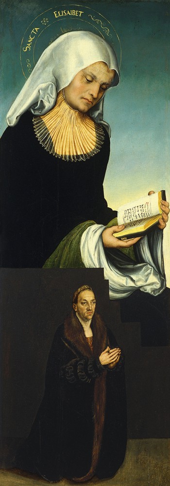 Saint Elizabeth with Duke George of Saxony as Donor from Lucas Cranach d. Ä.