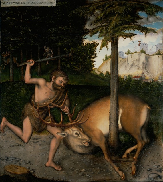 Hercules capturing the Ceryneian Hind (From The Labours of Hercules) from Lucas Cranach d. Ä.