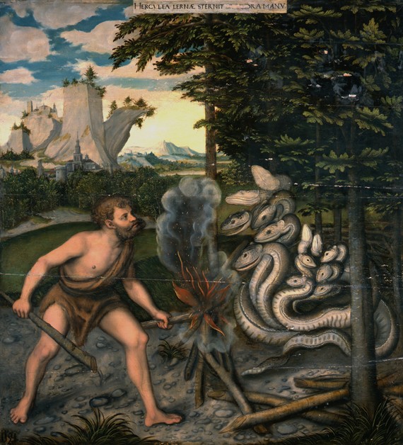 Hercules and the Lernaean Hydra (From The Labours of Hercules) from Lucas Cranach d. Ä.