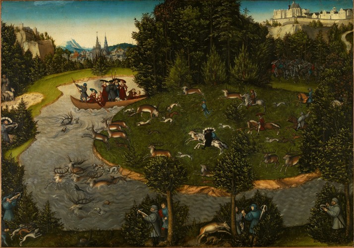 Stag Hunt with the Elector Frederick the Wise from Lucas Cranach d. Ä.