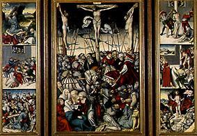 Kreuzigungsaltärchen mit Szenen der Passion Jesu from Lucas Cranach d. Ä.
