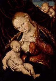 Madonna, dem Christkind die Brust reichend. from Lucas Cranach d. Ä.
