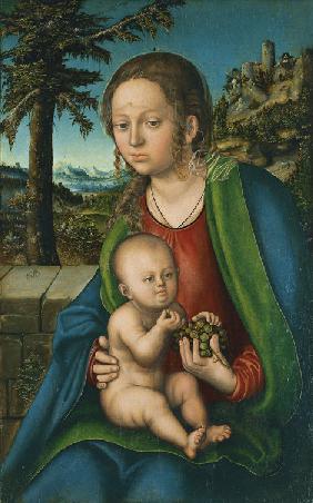 The Virgin with Child with a Bunch Grapes