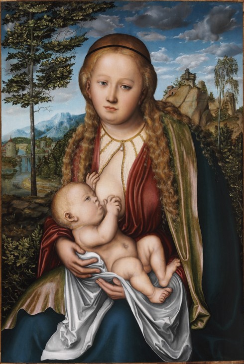 Tthe Virgin suckling the Child from Lucas Cranach d. Ä.