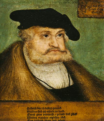 Portrait of Friedrich III (1463-1525) Elector of Saxony from Lucas Cranach d. Ä.