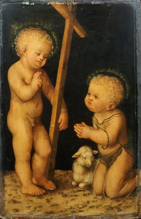 The Christ Child Blessing The Infant Saint John The Baptist from Lucas Cranach d. Ä.