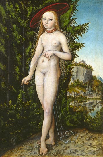 Venus in a landscape from Lucas Cranach d. Ä.