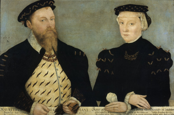 Moritz and Agnes von Sachsen from Lucas Cranach d. J.