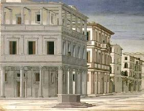 View of an Ideal City, or The City of God, probably painted by Piero della Francesca