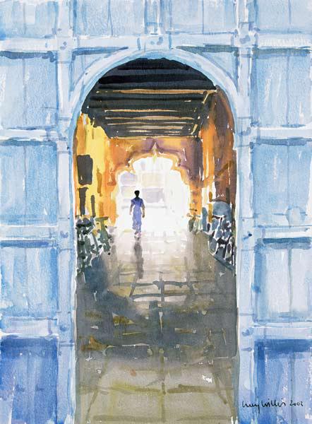 Walking Towards the Light, Cochin, 2002 (w/c on paper) 