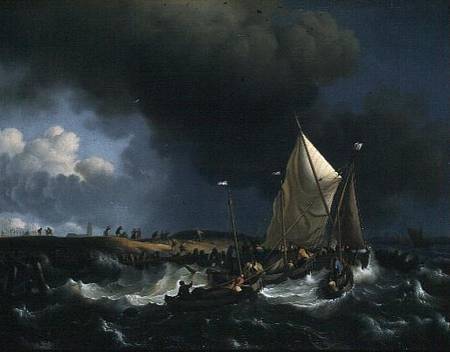 Boats in a Storm from Ludolf Backhuyzen