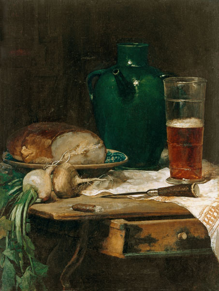 Stillleben mit Brot und Bier from Ludwig Eibl