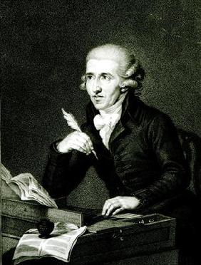 Joseph Haydn (1732-1809) c.1770 (oil on canvas) (b/w photo)