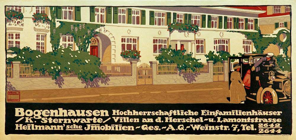 Bogenhausen / Hochherrschaftliche Einfamilienhäuser / K. Sternwarte / Villen an d. Herschel– u. Lamo from Ludwig Hohlwein