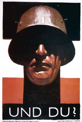 Deutsches Plakat für die Stahlhelm-Soldatenliga, 1932