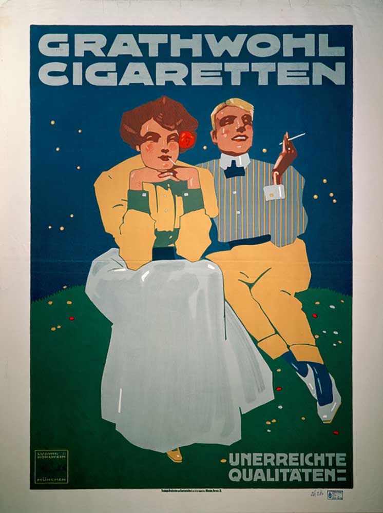 Grathwohl Cigaretten from Ludwig Hohlwein