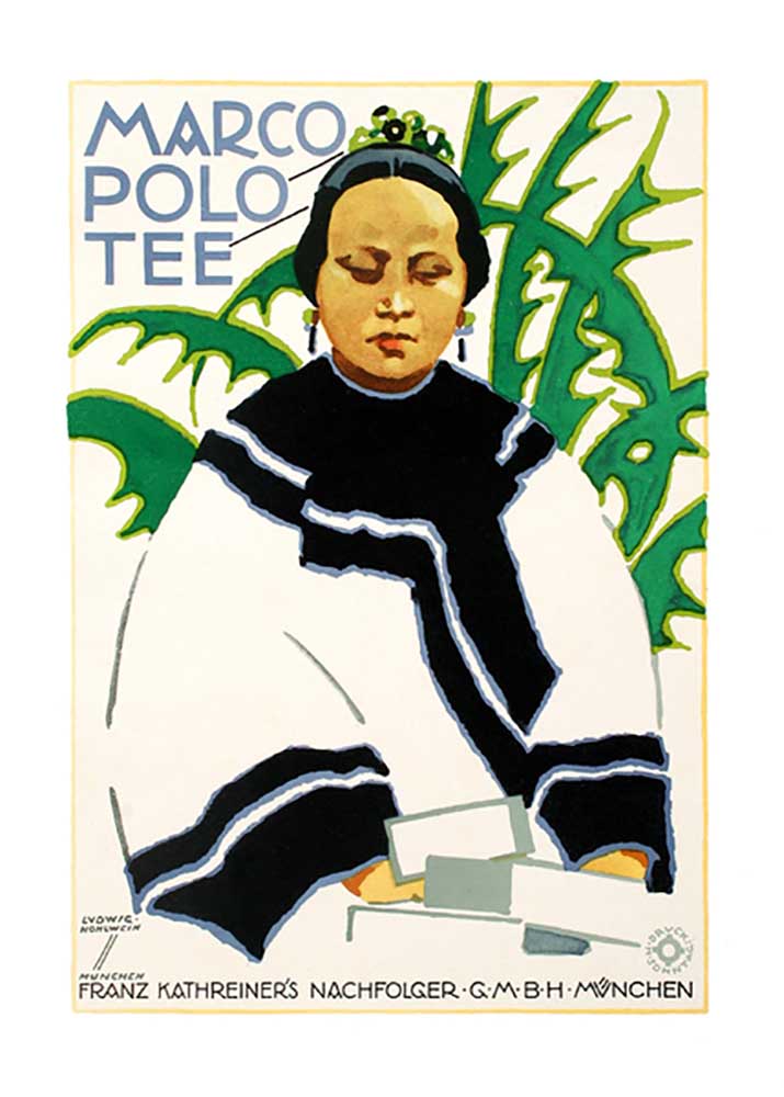 Plakatwerbung Marco Polo Tea, um 1926 from Ludwig Hohlwein