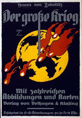 Werbung für Der Große Krieg von Hanns von Zobeilitz, Kneipe. 1916