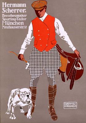 Werbung für Hermann Scherrer, Sporting Tailor, 1927