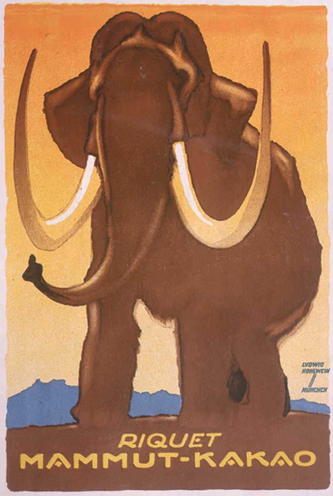 Werbung für Riquet Mammut-Kakao, 1920 from Ludwig Hohlwein