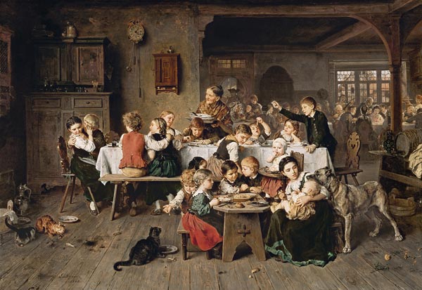 Ein Kinderfest (Der Katzentisch) from Ludwig Knaus