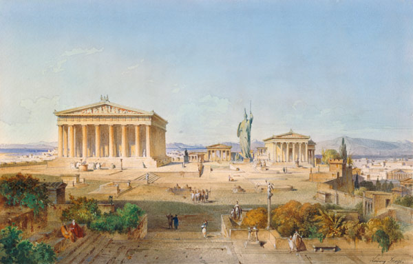 Die Akropolis von Athen zur Zeit des Perikles 444 v. Chr from Ludwig Lange