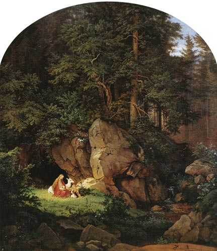 Genoveva in der Waldeinsamkeit from Ludwig Richter
