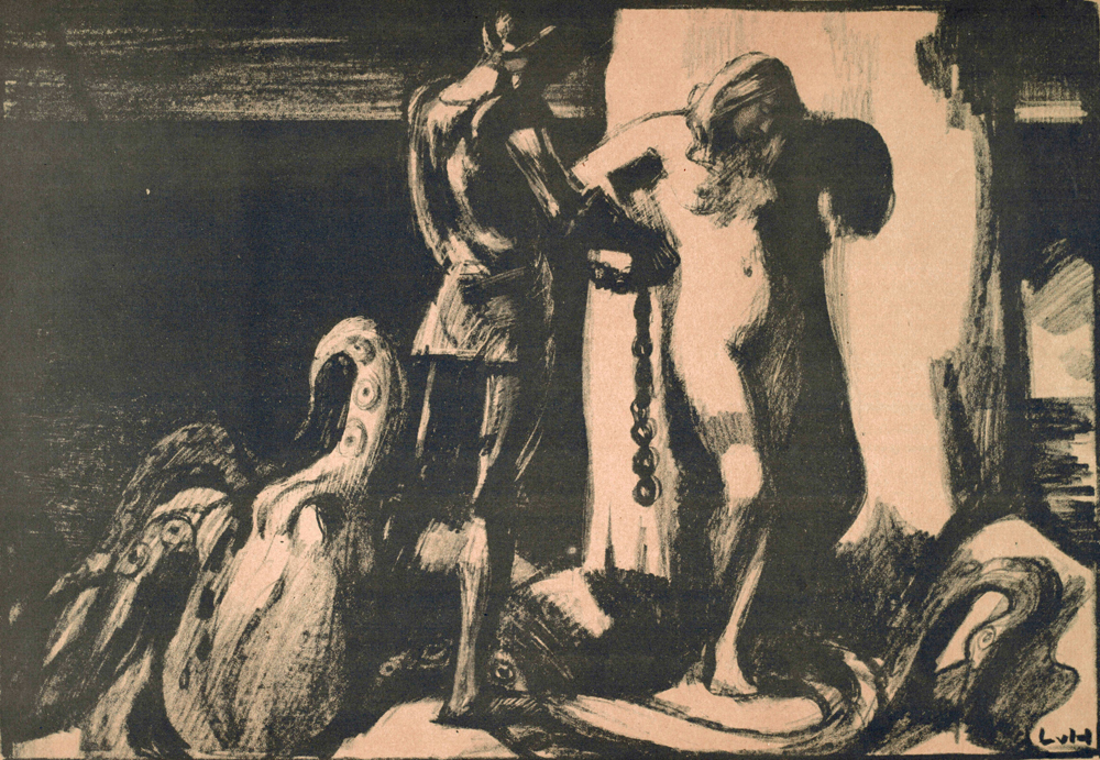 Perseus befreit Andromeda from Ludwig von Hofmann