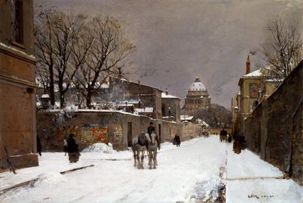 Winter Scene near Les Invalides, Paris from Luigi Loir