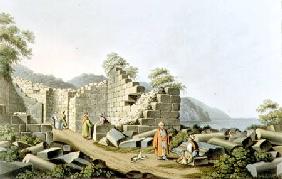 Ruins of an Ancient Temple in Samos, plate 58 from 'Views in the Ottoman Dominions', pub. by R. Bowy