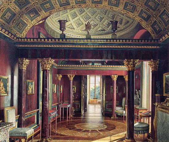 The Agate Room in the Catherine Palace at Tsarskoye Selo, 1859 (w/c & white colour on paper) from Luigi (Ludwig Osipovich) Premazzi