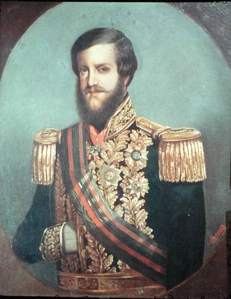 Pedro II (1825-91) Emperor of Brazil from Luis de Miranda Pereira Visconde de Menezes