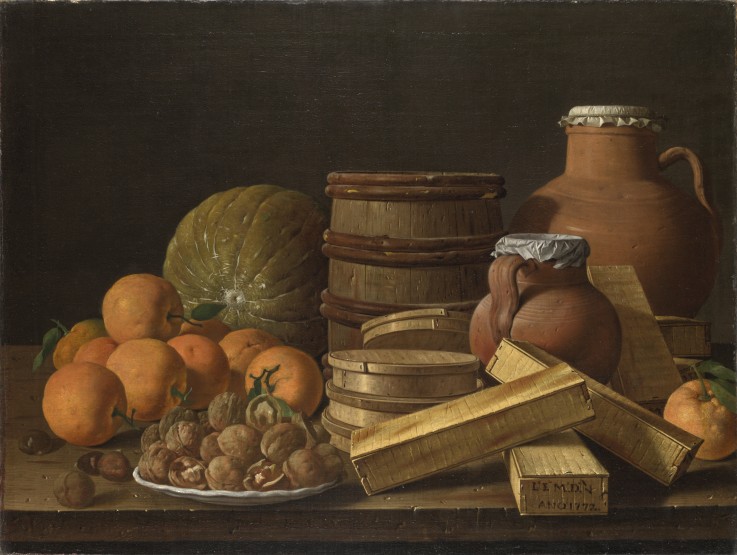 Still Life with Oranges and Walnuts from Luis Melendez