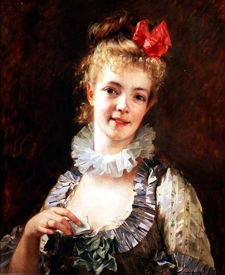 Girl with Love Letter, or the Valentine from Madeleine Lemaire