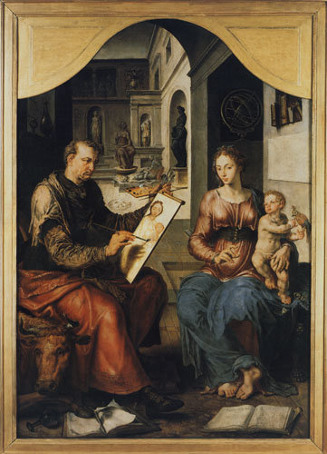 Lukas malt die Madonna from Maerten van Heemskerck