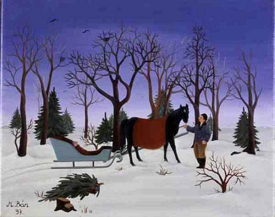 Winter, 1997 (oil on canvas)  from Magdolna  Ban