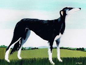 Saluki Cross (acrylic on canvas)