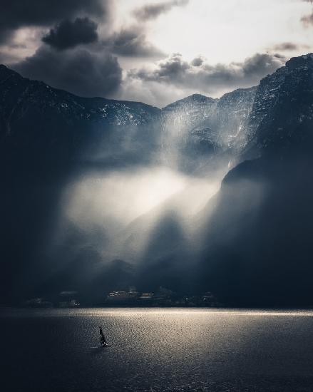 Lichtstrahlen über dem Gardasee