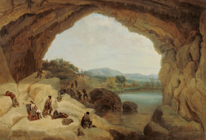 Ambushing a Group of Bandits at the Cueva del Gato from Manuel Barron y Carrillo