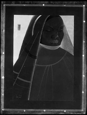 Porträt von Anita Pittoni als Nonne verkleidet, ca. 1930 fotografiert