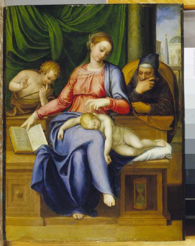 Maria mit dem Kind, dem hl. Joseph und dem Johannesknaben from Marcello Venusti