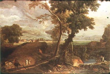 Landscape with a Torrent and Monks from Marco Ricci